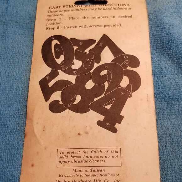 Solid brass 4 inch house number "6" - Picture 2 of 2